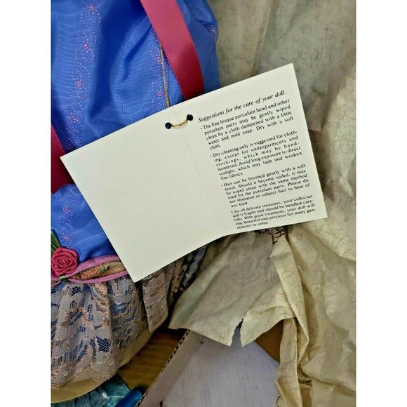 Vintage Rare Retired Catherine & The Poetry Of The Fan Franklin Heirlooms Doll - Picture 10 of 12